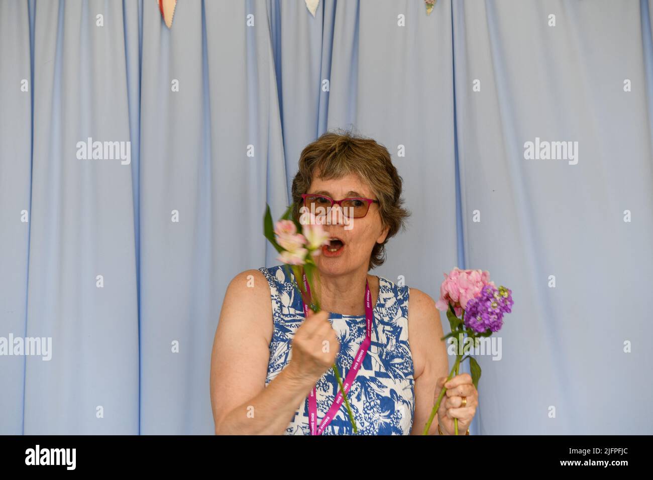 Londra, UK, 4th lug 2022, RHS Hampton Court Palace Garden Festival 2022 apre dal 4th al 9th luglio. Si tratta di una celebrazione del giardinaggio ricco di cose da vedere e da fare, Andrew Lalchan Photography/Alamy Live News Foto Stock