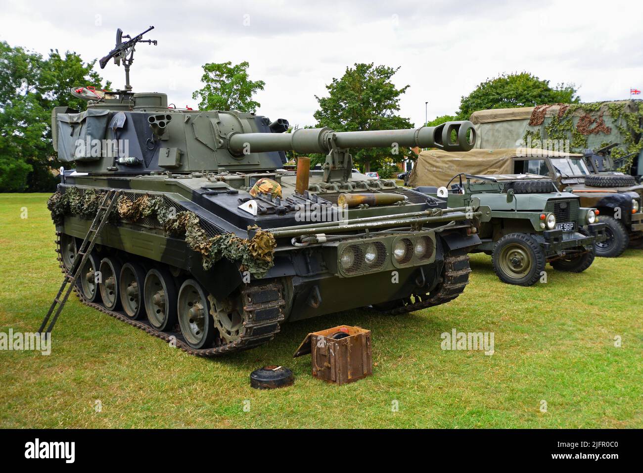 Tanica di scimitar in mostra a St. Neots. Foto Stock