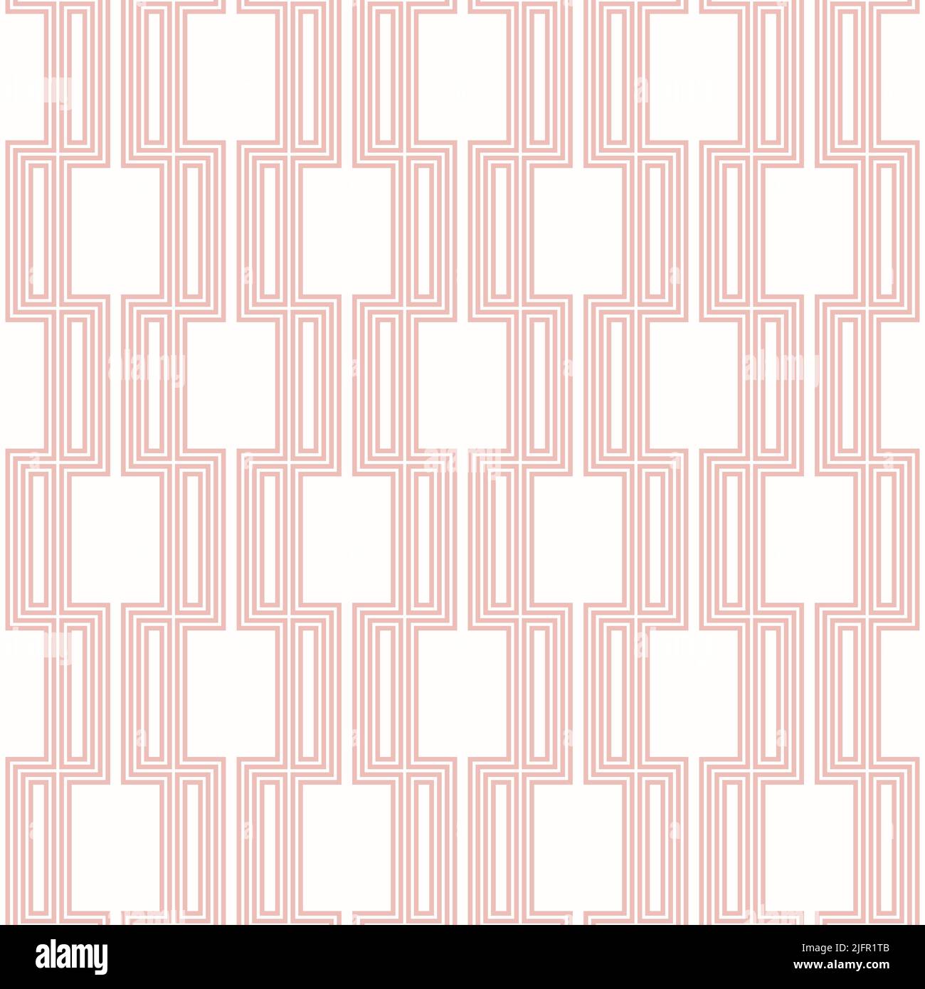 Sfondo senza interruzioni per i progetti. Moderno ornamento rosa e bianco. Schema geometrico astratto Foto Stock