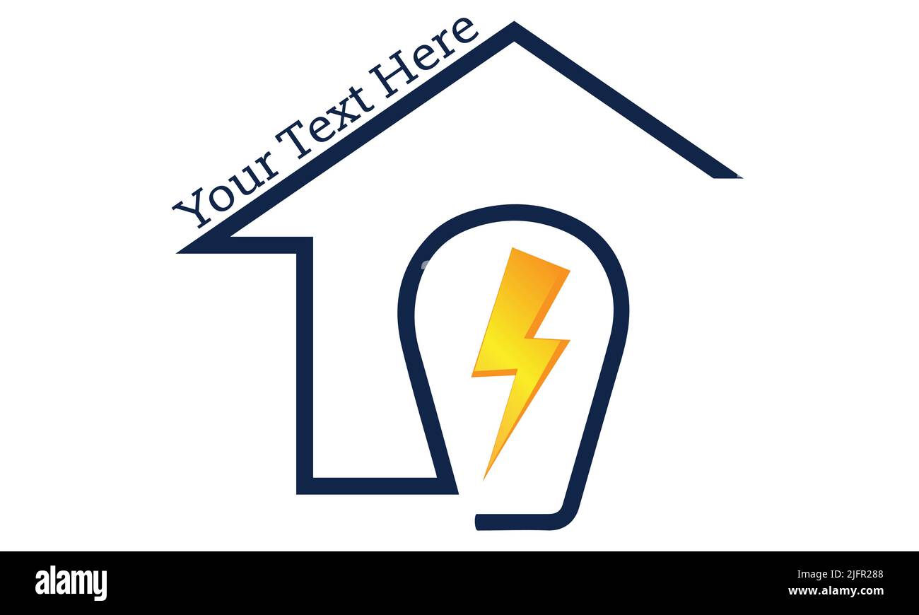 House of Lamp Logo Design isolato in Casa. Modello del logo della lampada. Design moderno. Logo piatto. Illustrazione vettoriale Illustrazione Vettoriale