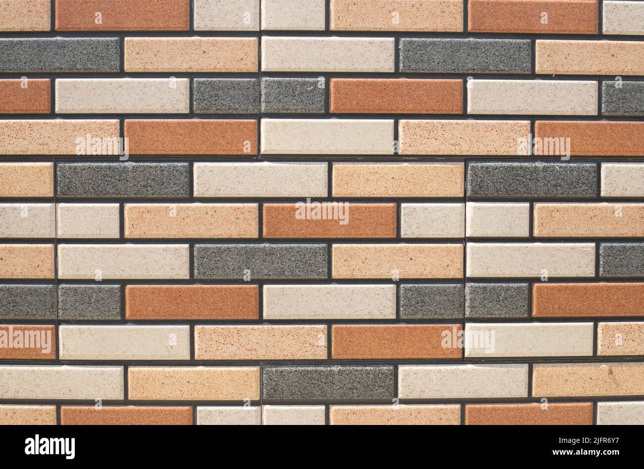 Muro di mattoni di colore rosso, ampio panorama di muratura Foto Stock