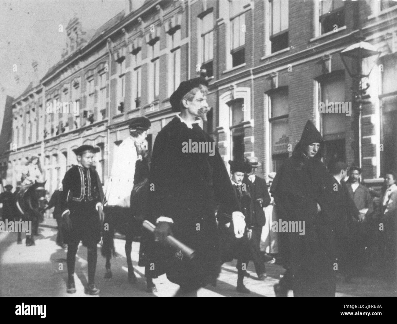 Sfilata storica "The Blijde Incompste of Karel V in 1546" durante il giorno della Regina Foto Stock