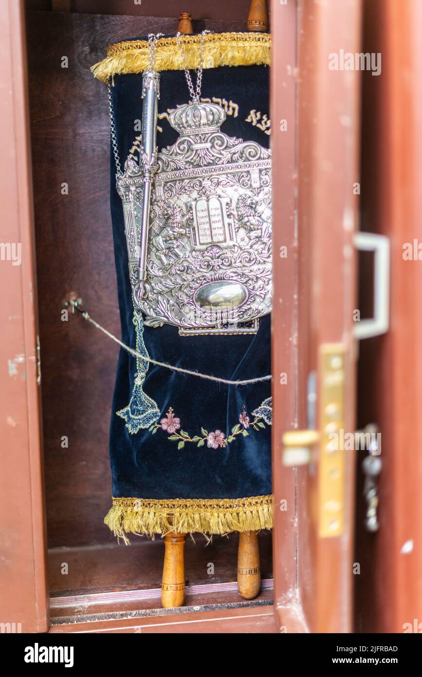 Torah Religious text, torah scroll, torah, scroll, tora, script Foto Stock