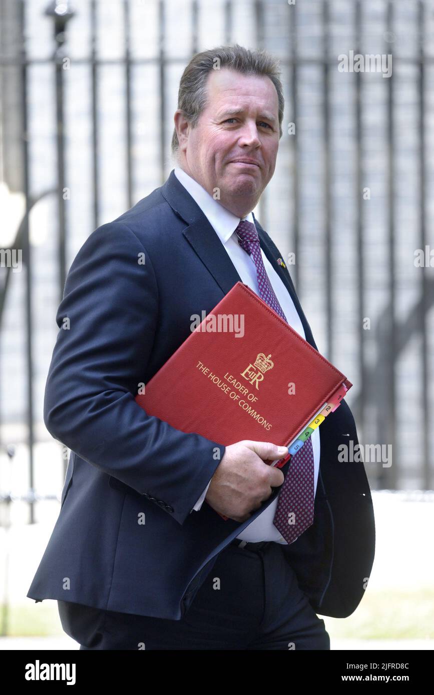 Mark Spencer MP (con: Sherwood) - leader della Camera dei Comuni - in Downing Street, 4th luglio 2022 Foto Stock