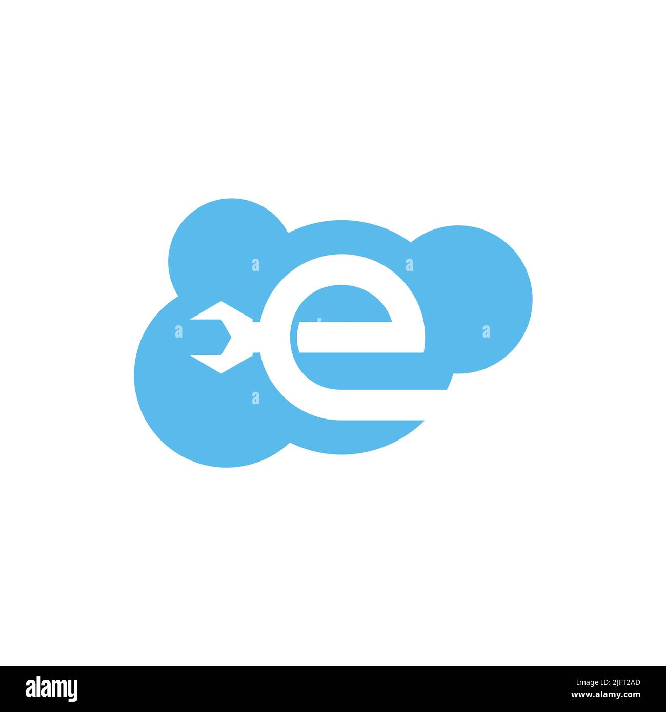 lettera e chiave dati servizio simbolo vettore logo Illustrazione Vettoriale