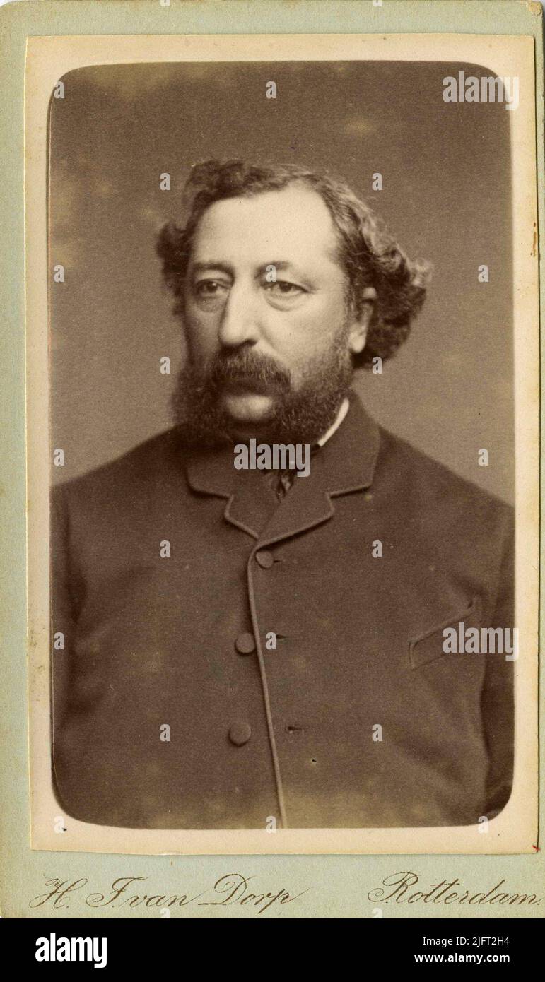 Ritratto del produttore di pietra Kornelis Johannes van Houwinge (19/07/1835 - 24/01/1898), marito di Henrietta Elisabeth Johanna Schack (24/11/1833 - 27/03/1917) Foto Stock