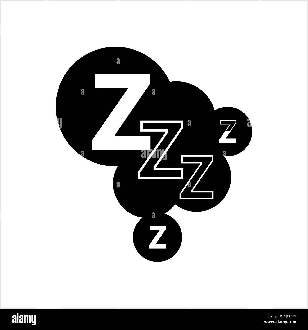 ZZZ icona, Dormire, Snore Dormire Notte segno icona Vector Art Illustrazione Illustrazione Vettoriale