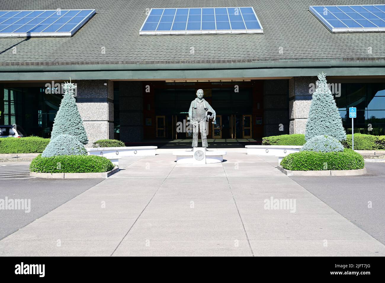 L'ingresso del museo Evergreen Air and Space. Foto Stock