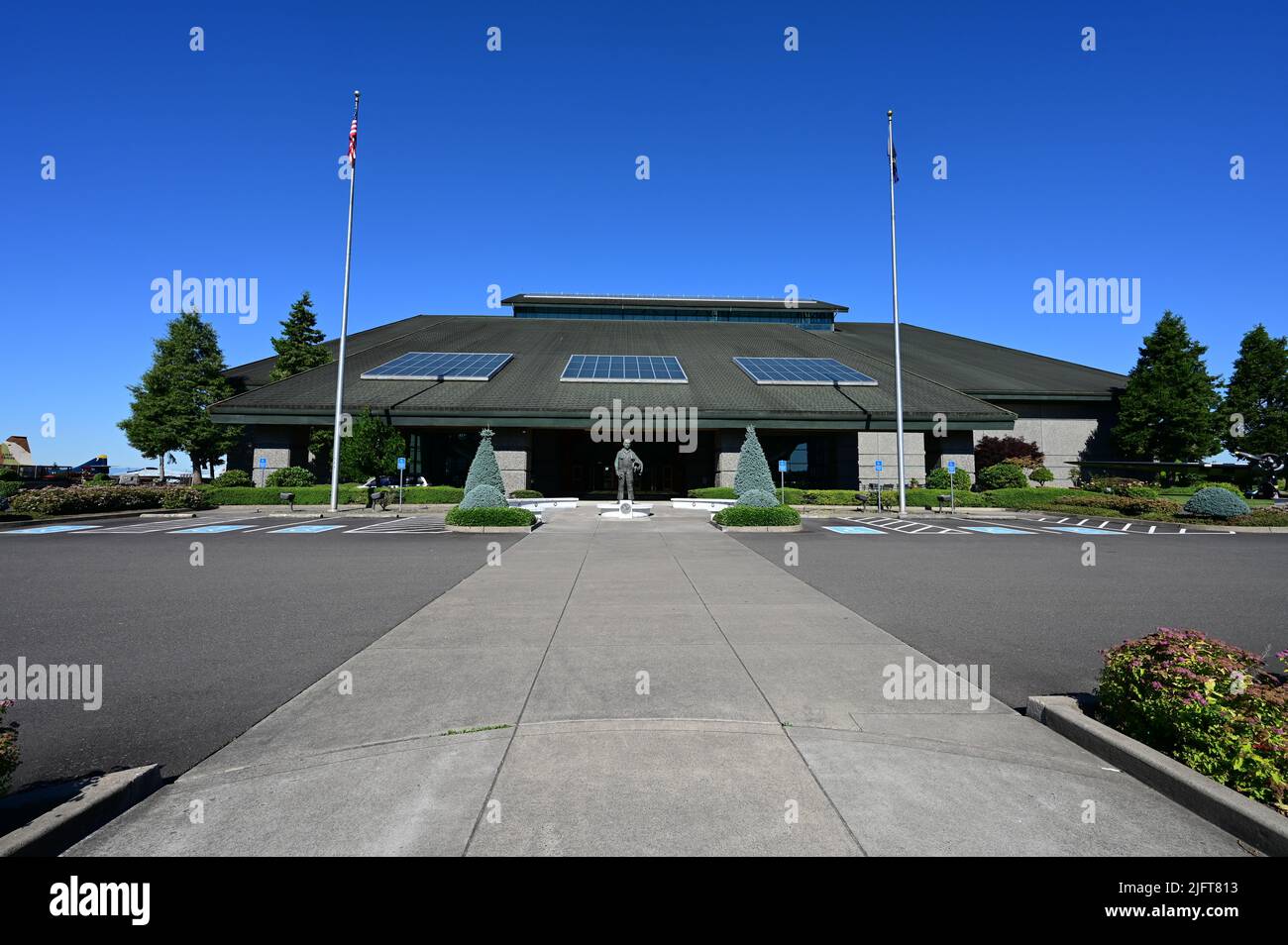 L'ingresso del museo Evergreen Air and Space. Foto Stock