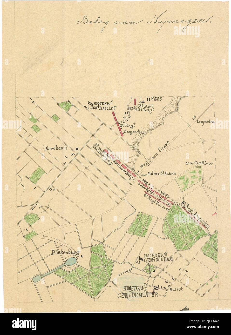 Mappa - Mappa piano/situazione disegno Chatter Foto Stock