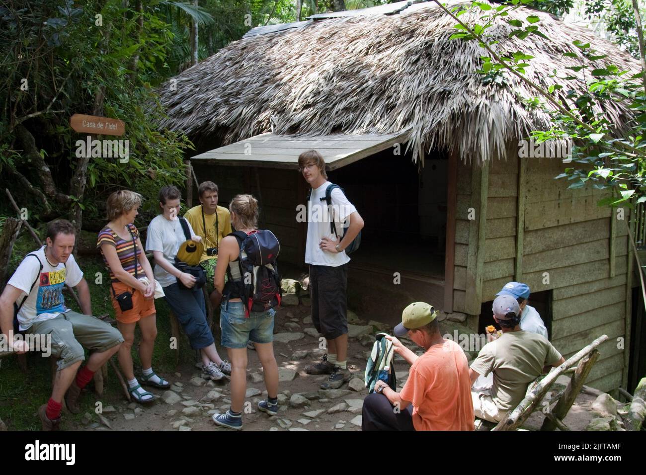 Cuba, il Parco Nazionale Turquino fa parte della Sierra Maestra e vicino al villaggio Santo Domingo. La storica Comandancia de la Plata, o Rebel Headquart Foto Stock