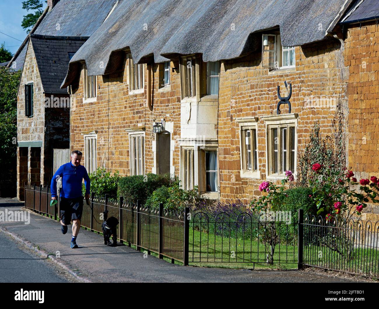 Il villaggio di Lyddington, Rutland, Inghilterra Regno Unito Foto Stock