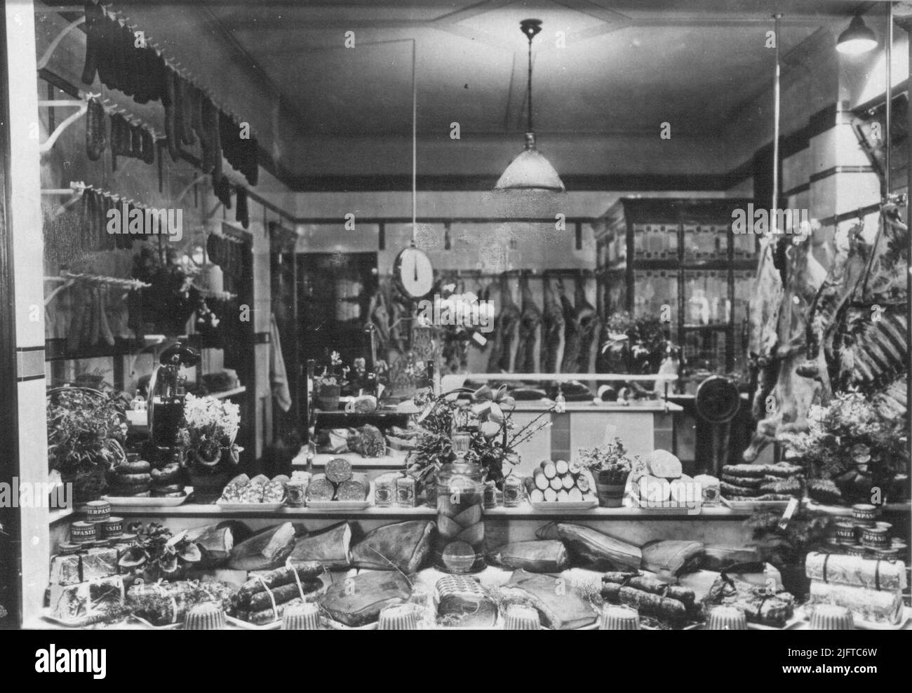 Butchery Thijs Boumans, all'angolo con la Van Goorstraat. Foto Stock