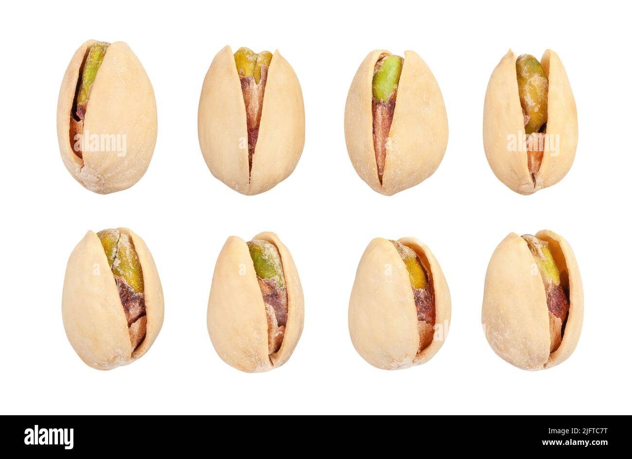 sentiero del pistacchio isolato su bianco Foto Stock