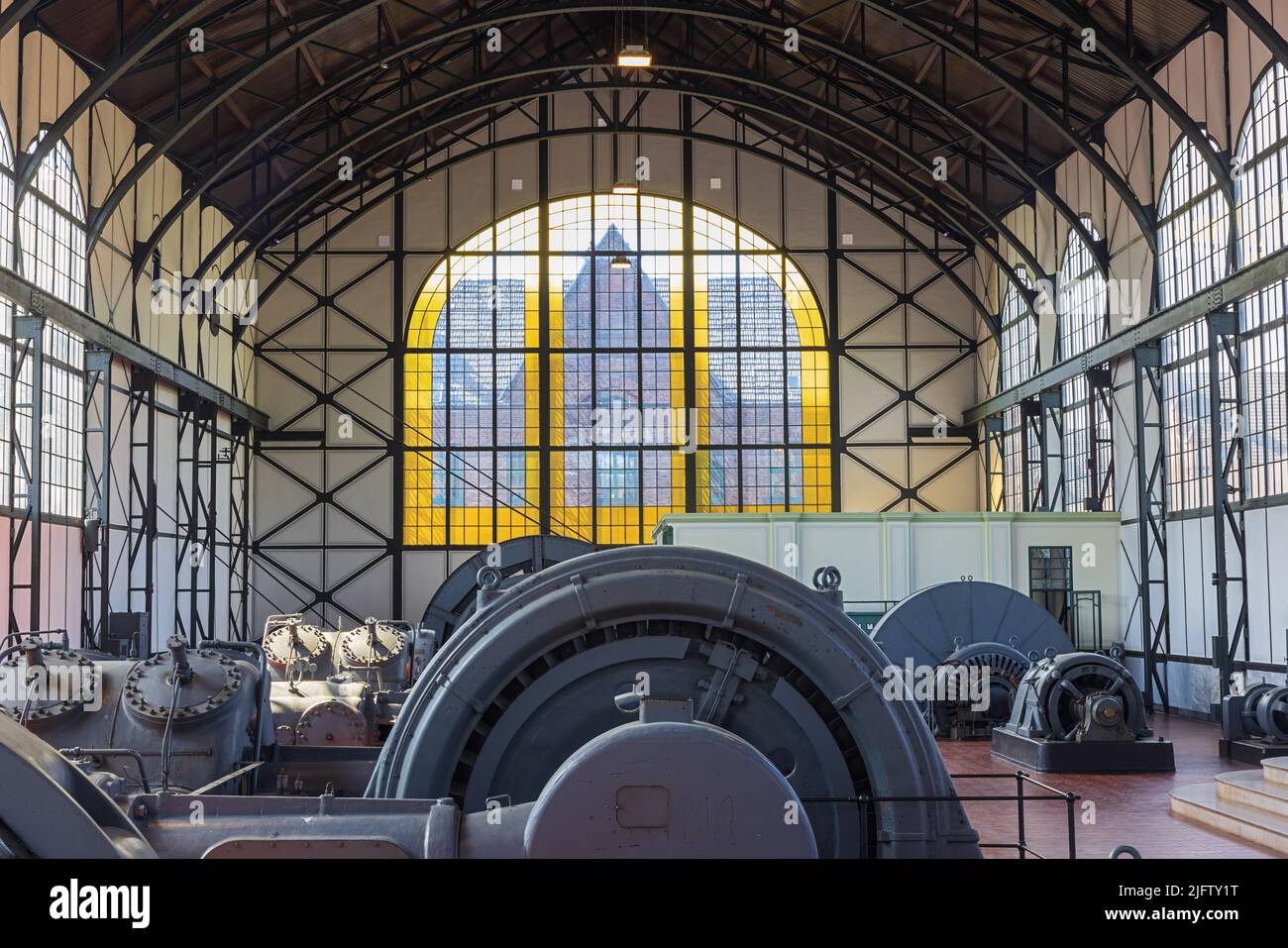 Editoriale: DORTMUND, RENANIA SETTENTRIONALE-VESTFALIA, GERMANIA, 22 MAGGIO 2022 - veduta generale della casa del motore del Colliery Zollern Foto Stock