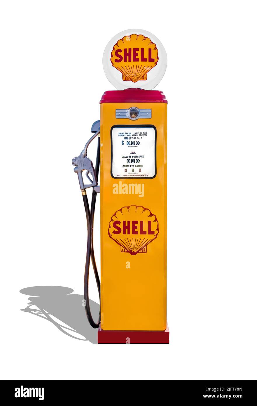 Una pompa a gas a cupola in vetro Shell Foto Stock