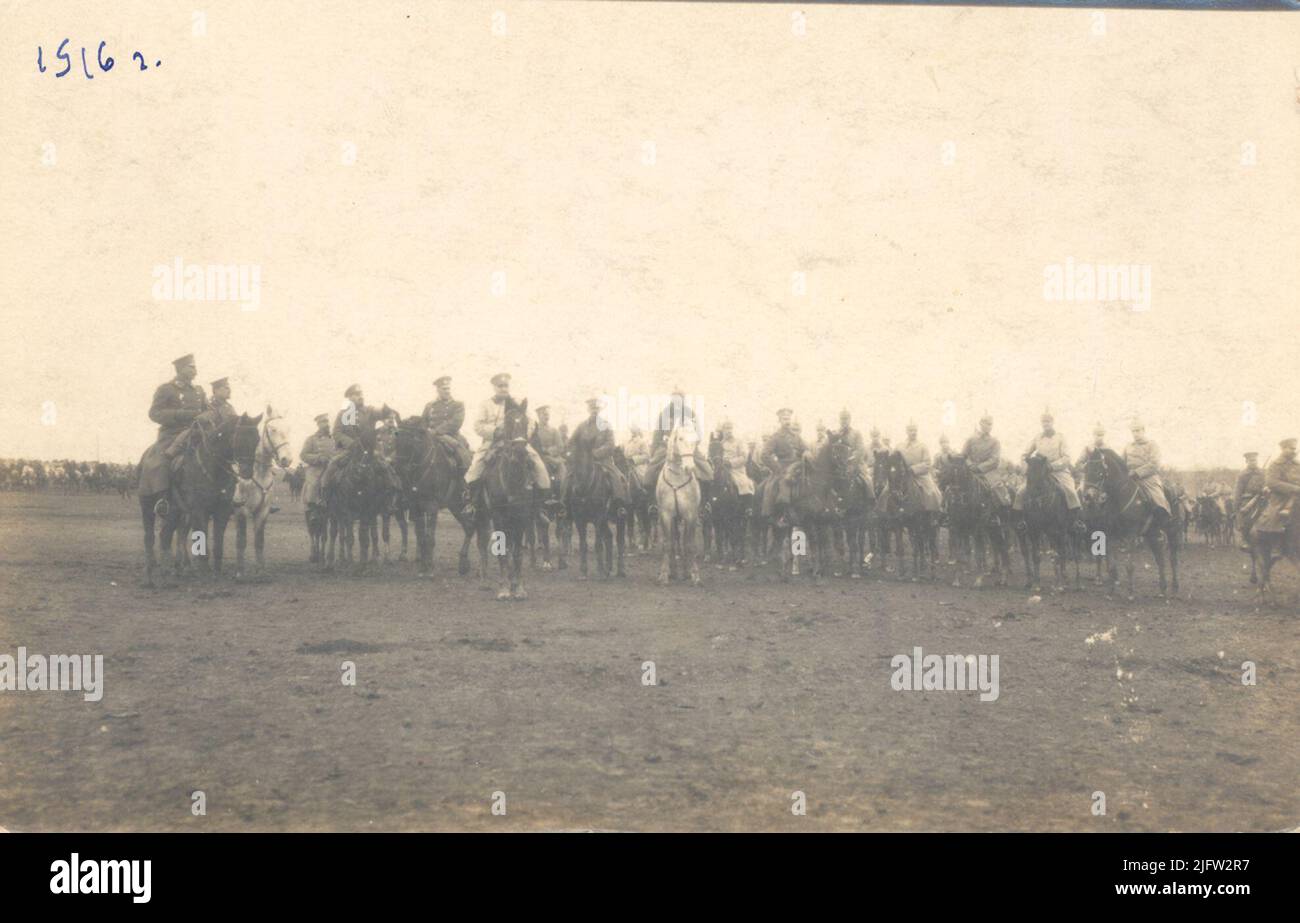 Il generale Kiselov, capo della Divisione 4th, con la sua sede e il personale di Mackenzen Foto Stock
