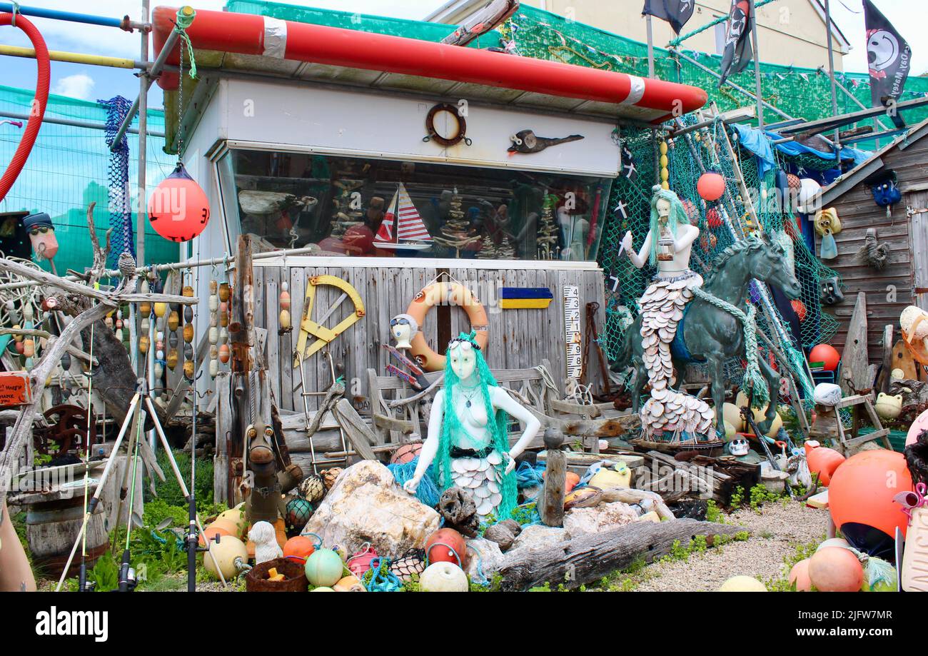 The Wreckers - bizzarro Porthleven Garden - Cornovaglia Foto Stock