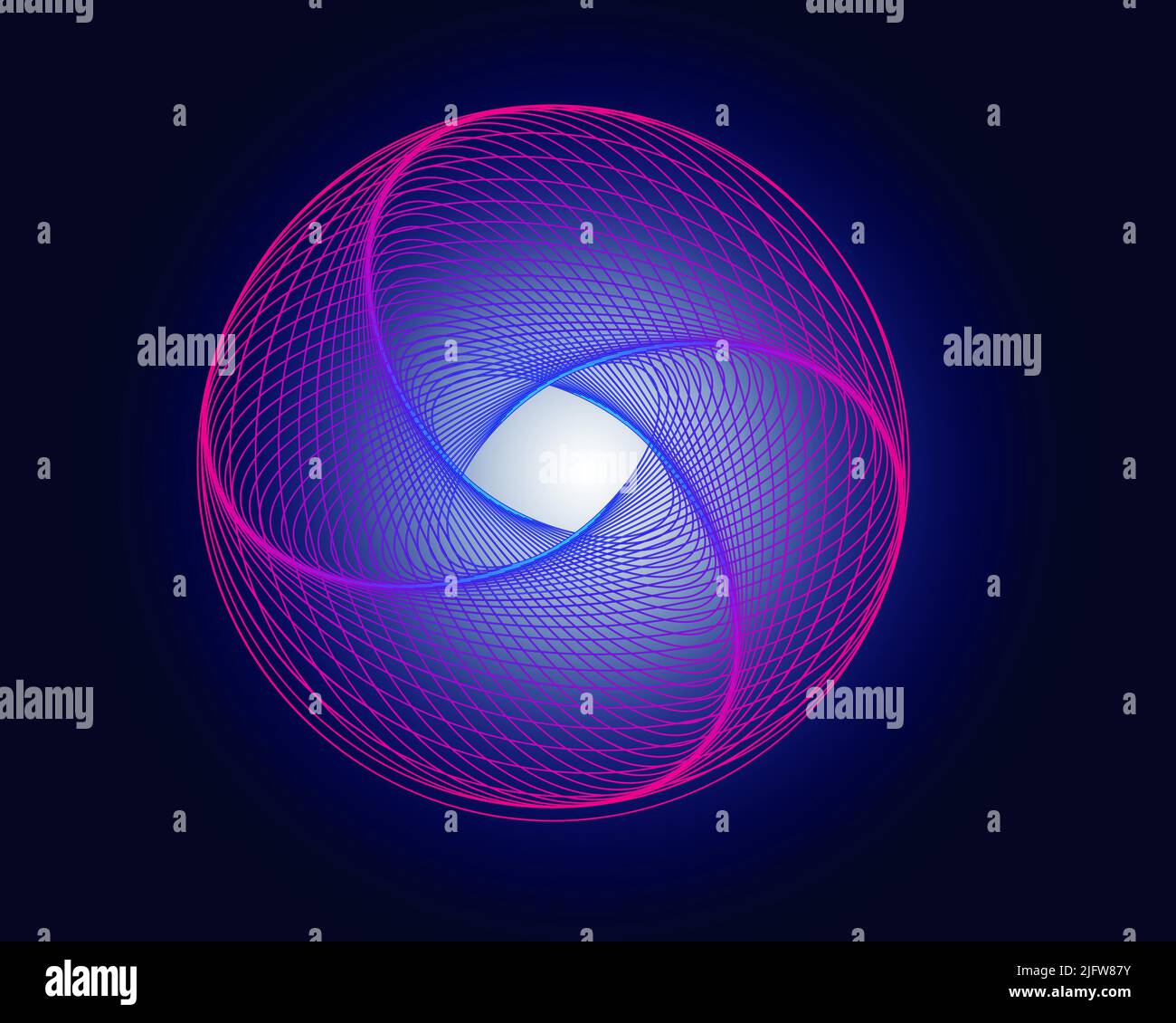 Disegno grafico geometrico di colore rosa e blu, illustrazione vettoriale Foto Stock