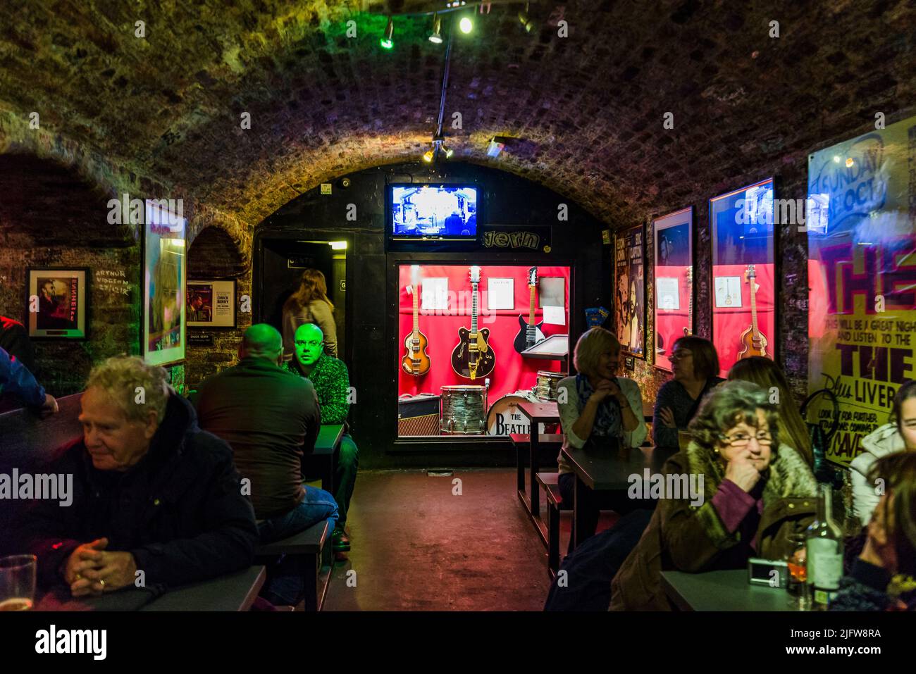The Cavern Club in Mathew St. Liverpool, Merseyside, Inghilterra, Regno Unito Foto Stock
