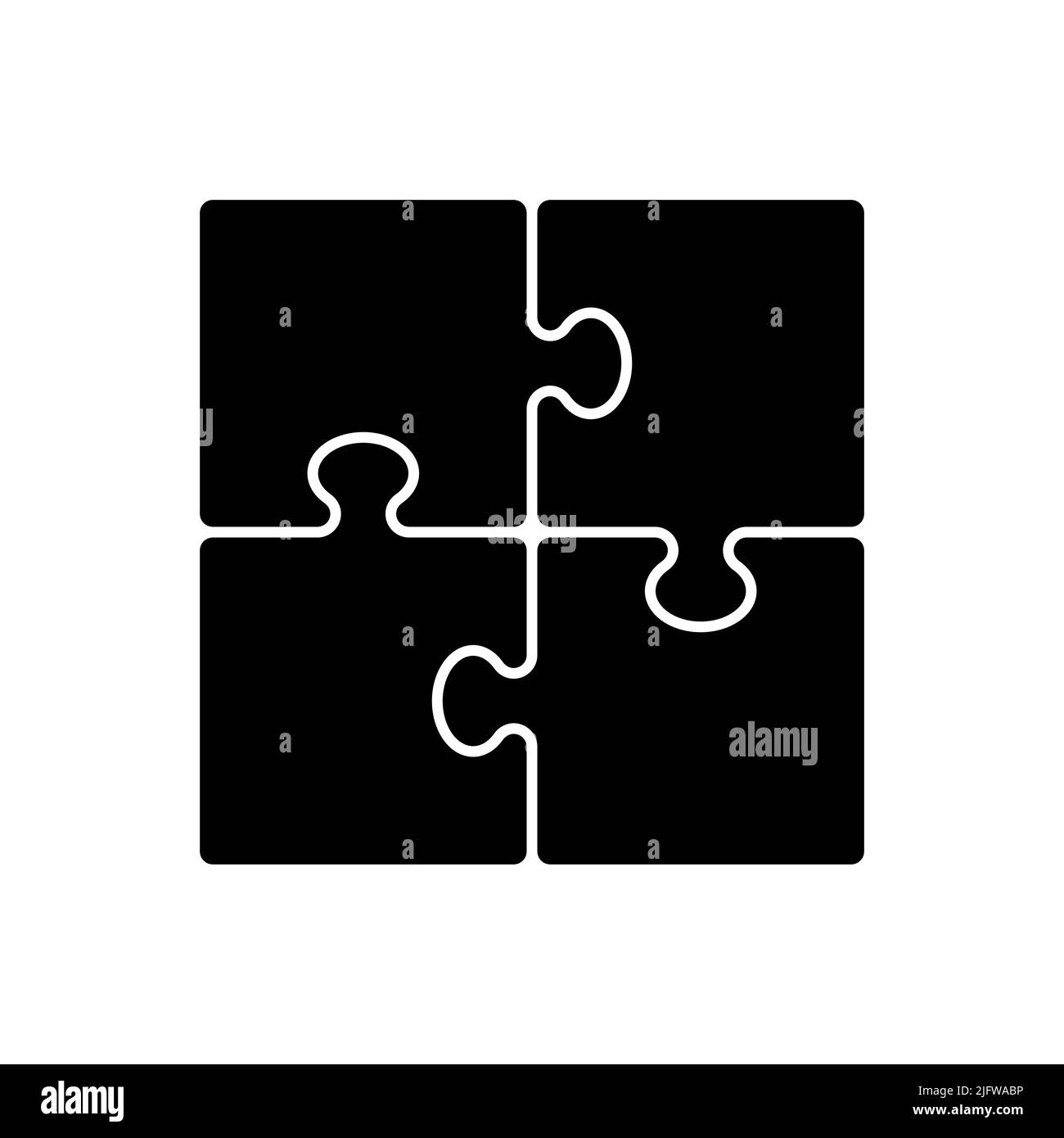 Puzzle icona Set semplice design Illustrazione Vettoriale