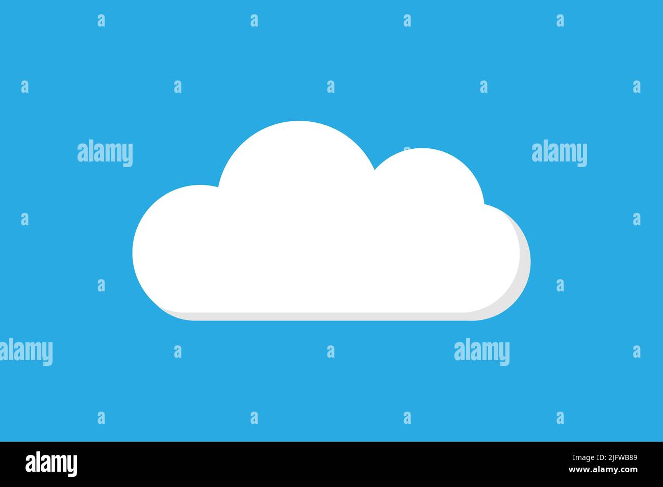 Icona cloud stile piatto semplice design Illustrazione Vettoriale