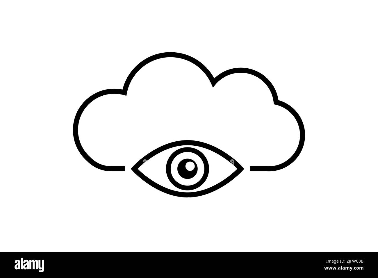 Icona Cloud Eye design semplice Illustrazione Vettoriale
