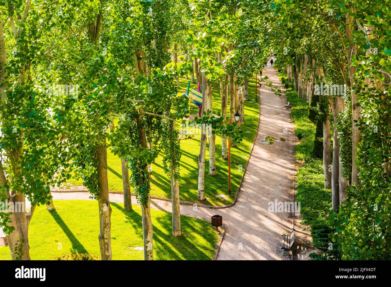 El Barriles Park. Aranda de Duero, Burgos, Castilla y León, Spagna, Europa Foto Stock