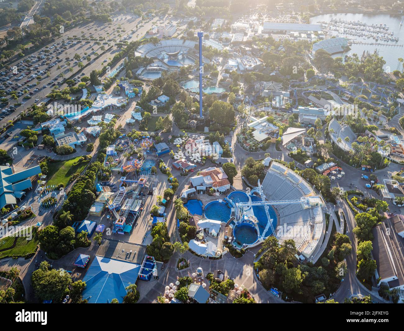 SeaWorld San Diego Theme Park - Fotografia aerea Foto Stock