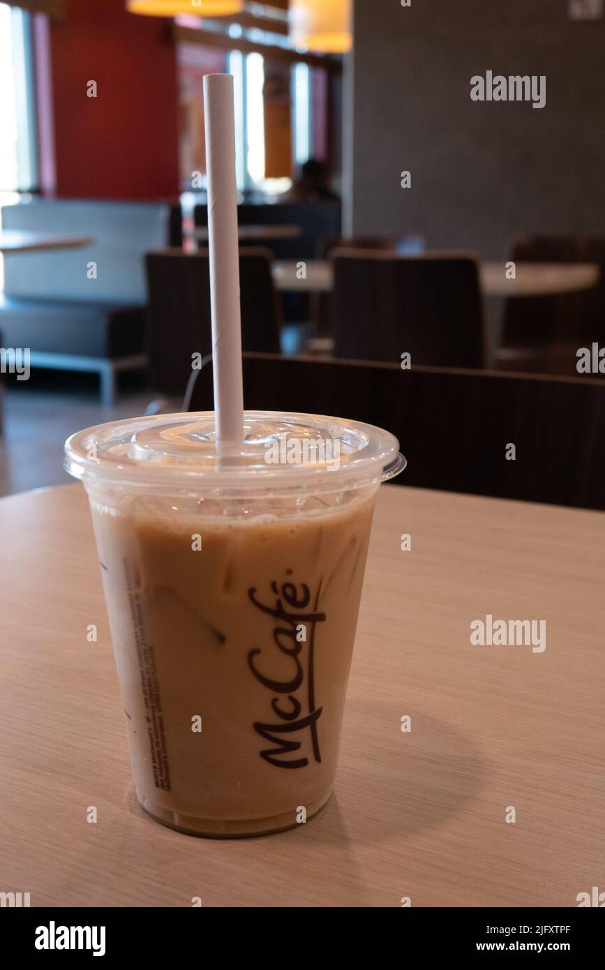 caffè su ghiaccio mcdonalds Foto Stock