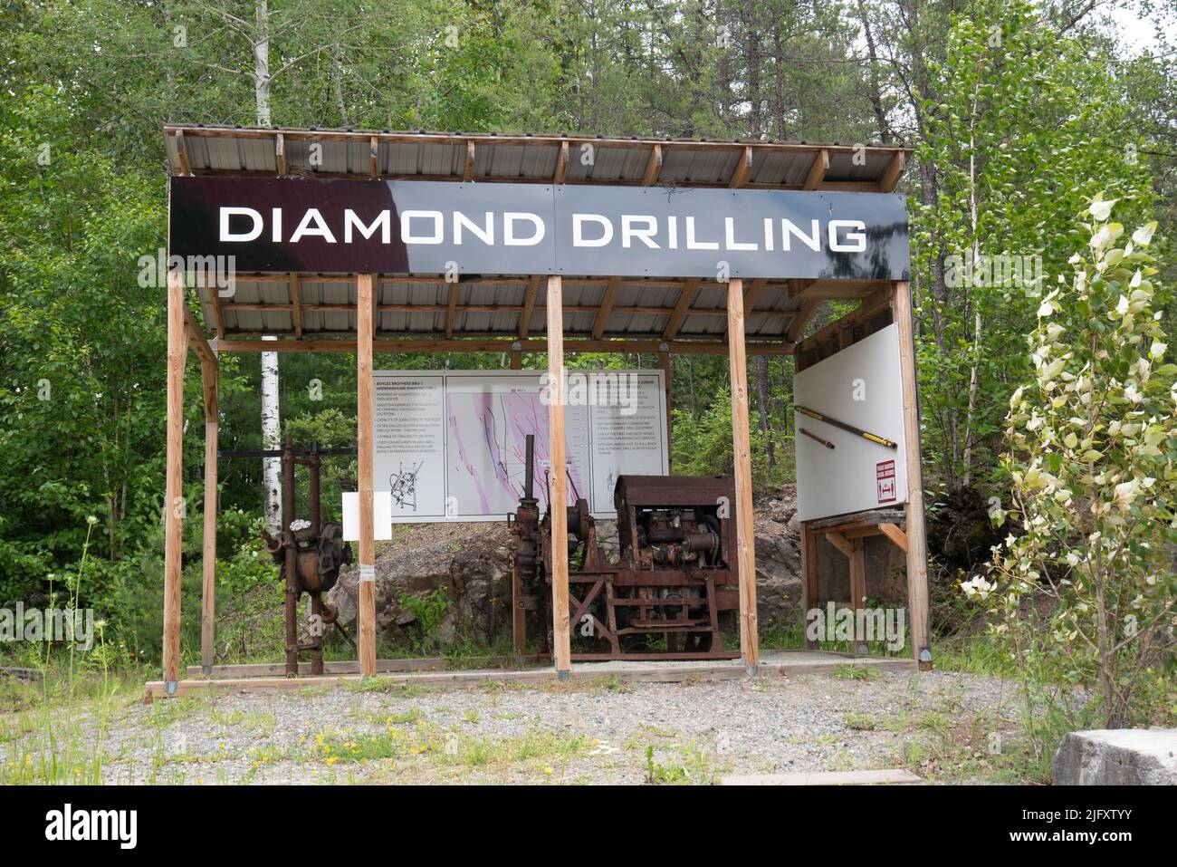 Toburn Gold Mine Museum a Kirkland Lake, Ontario, Canada Foto Stock