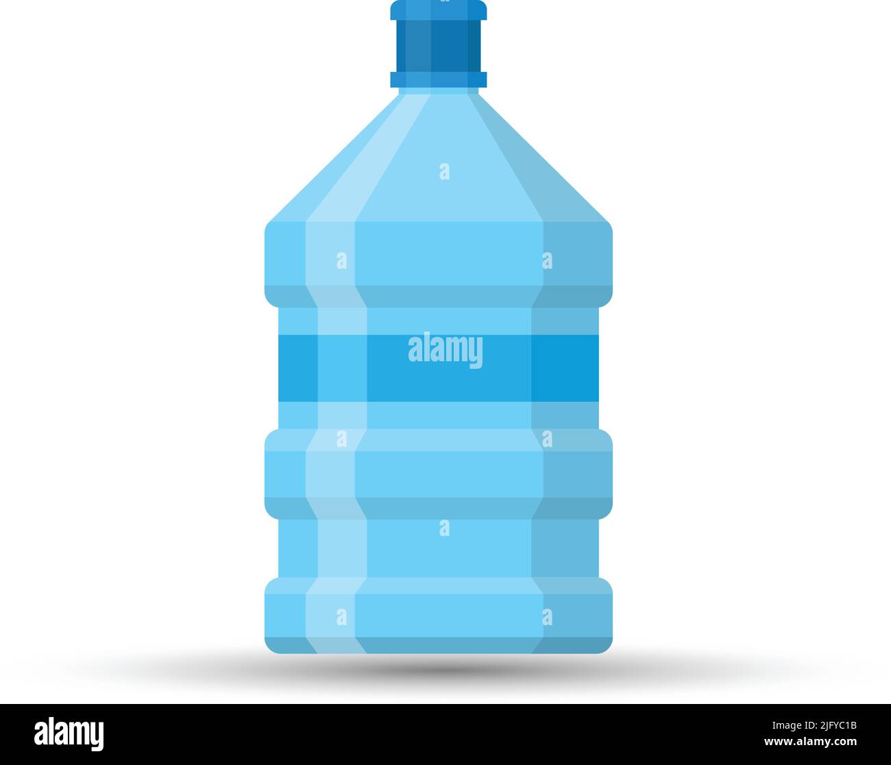 Gallone bottiglia di plastica del contenitore dell'acqua Illustrazione Vettoriale