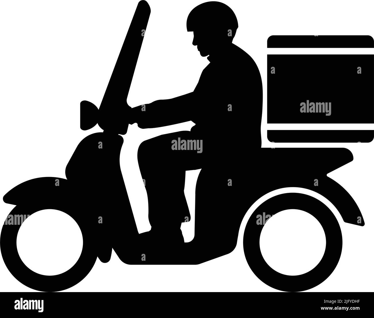 servizio di consegna icona motocicletta - grafica vettoriale Illustrazione Vettoriale