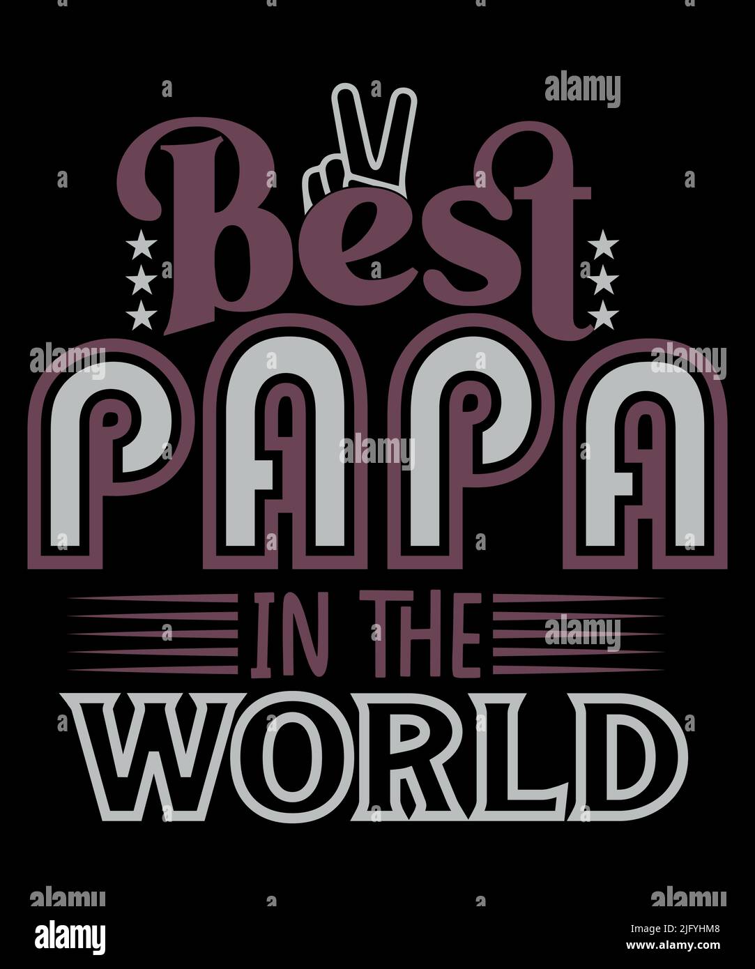 Dad T-Shirt Designs, Daddy/Padre/Papa T-Shirt Design, Father's Day T-Shirt Gift for Dad, Custom Dad T-Shirt Design Print Template Illustrazione Vettoriale