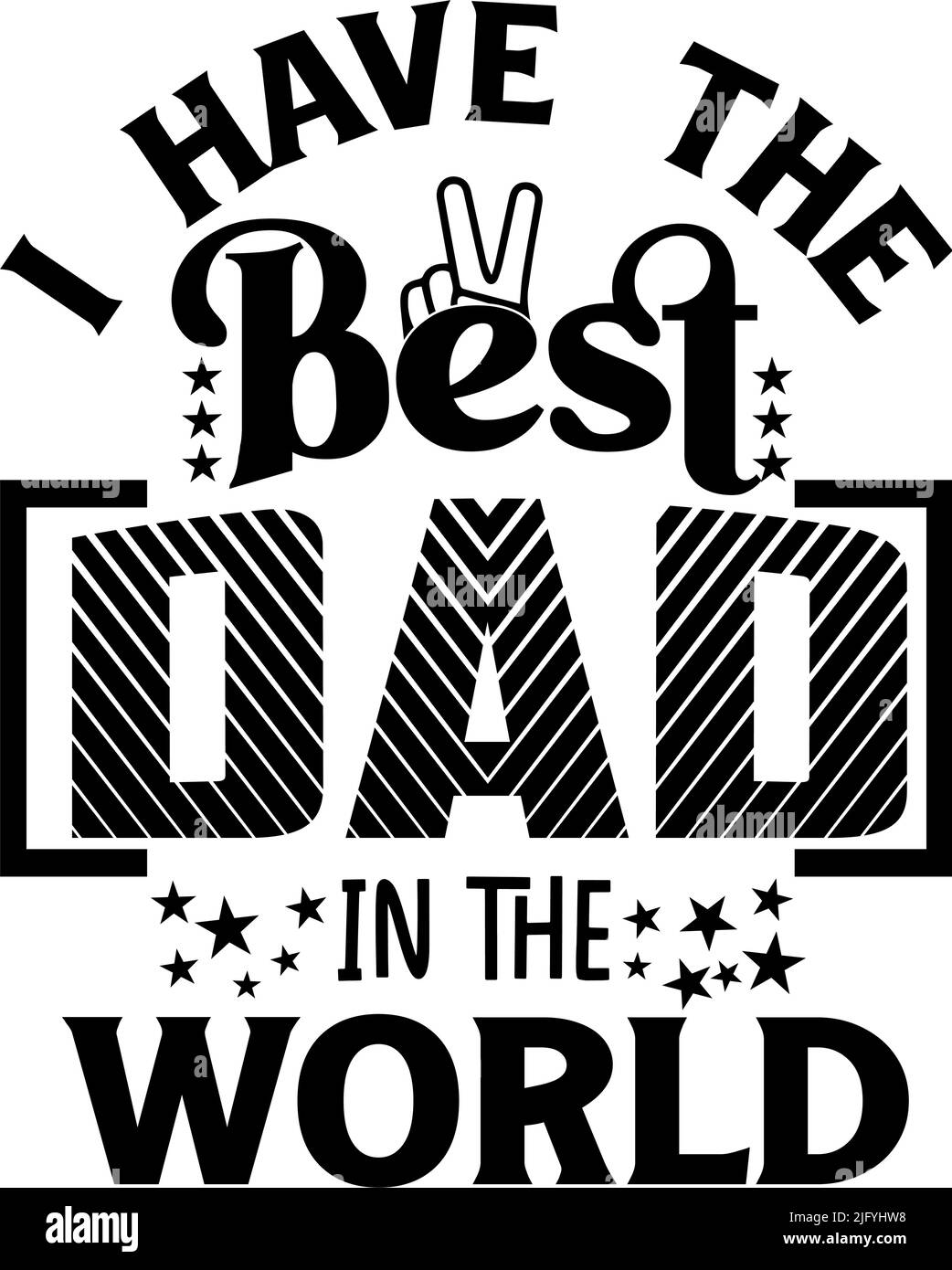 Dad T-Shirt Designs, Daddy/Padre/Papa T-Shirt Design, Father's Day T-Shirt Gift for Dad, Custom Dad T-Shirt Design Print Template Illustrazione Vettoriale