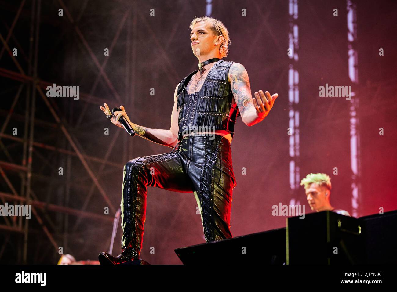 Achille Lauro in concerto all'Ippodromo di San Siro di Milano, foto di Marco Arici Foto Stock