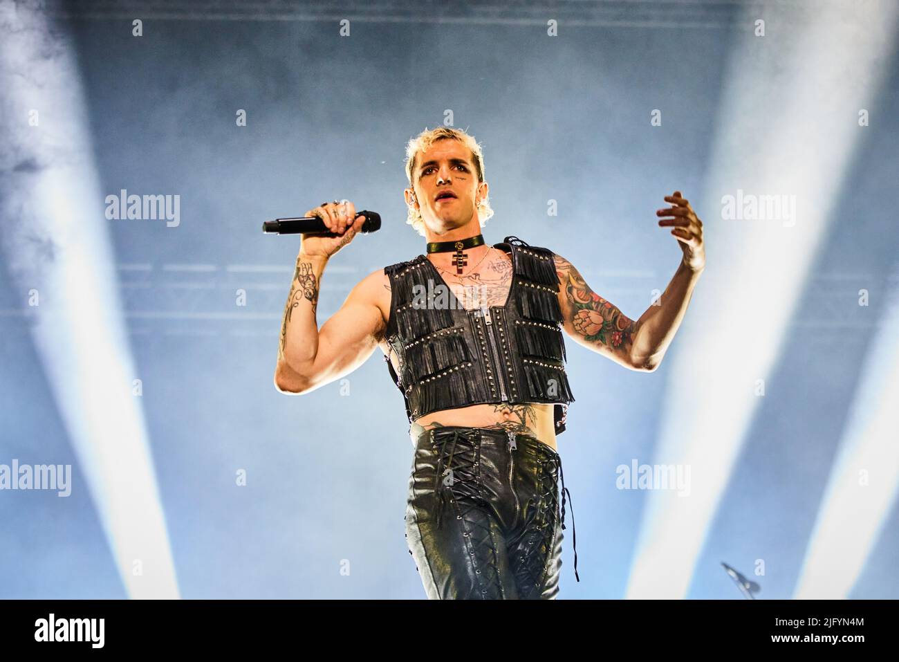 Achille Lauro in concerto all'Ippodromo di San Siro di Milano, foto di Marco Arici Foto Stock