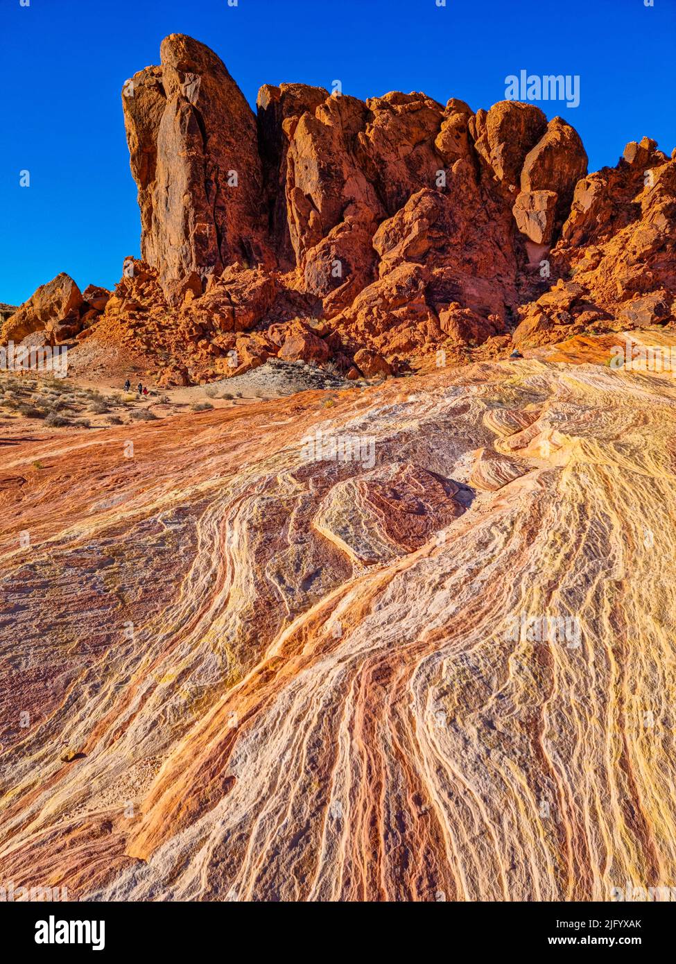 La Valle del Fuoco del parco statale, Nevada, Stati Uniti d'America, America del Nord Foto Stock