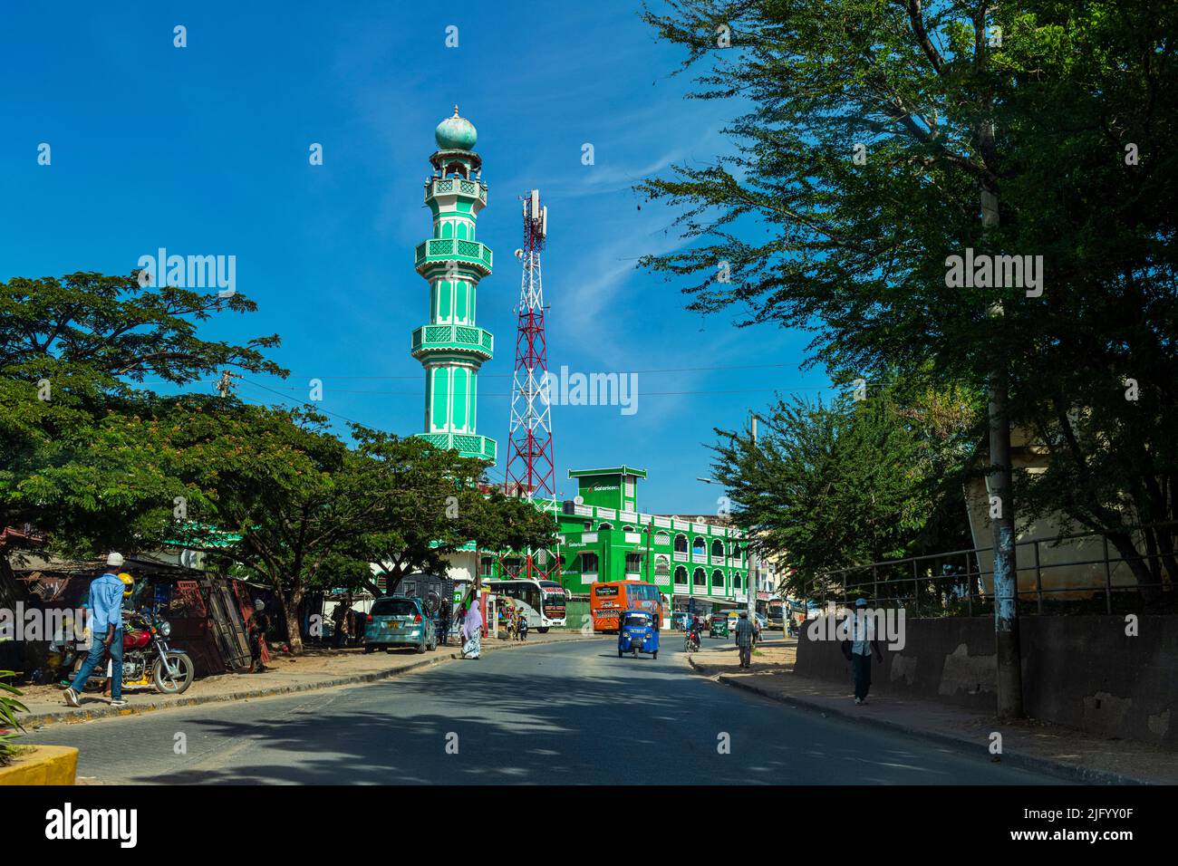 Faro a Malindi, Oceano Indiano, Kenya, Africa orientale, Africa Foto Stock