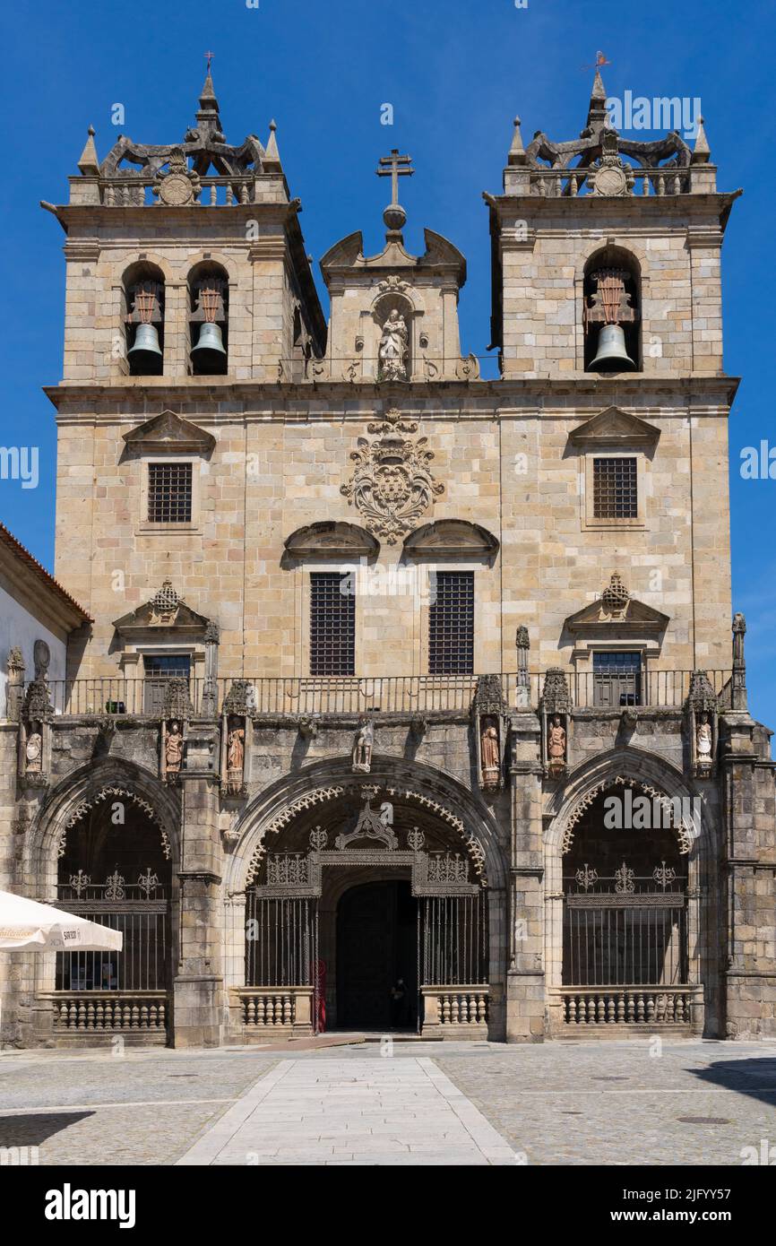 Cattedrale di Braga, Braga, Minho, Portogallo, Europa Foto Stock