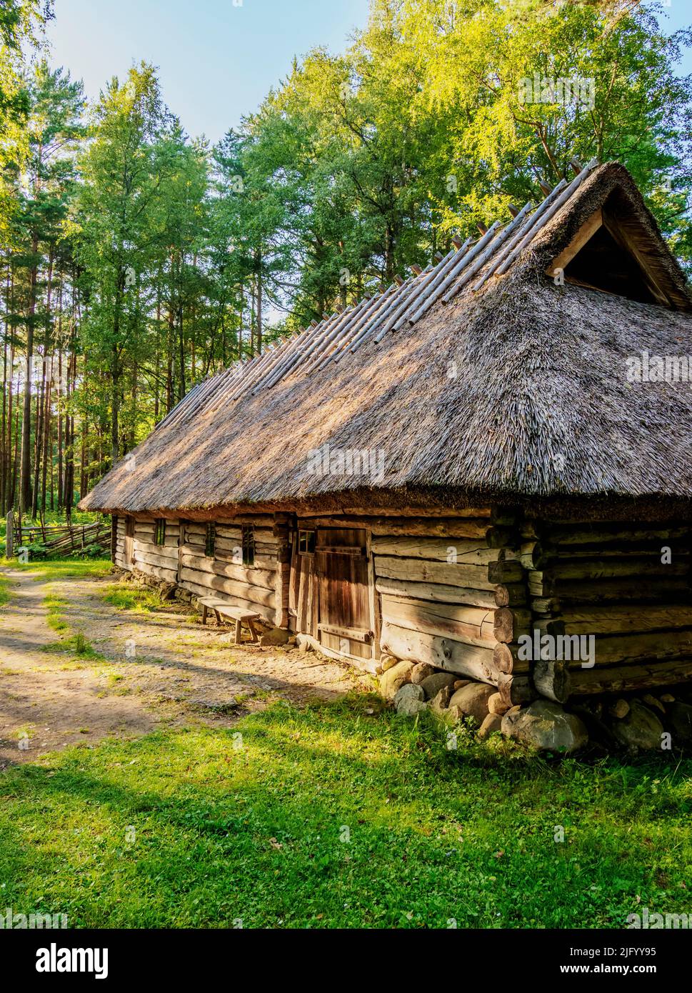 Casa tradizionale, Museo all'aperto estone, Rocca al Mare, Tallinn, Estonia, Europa Foto Stock