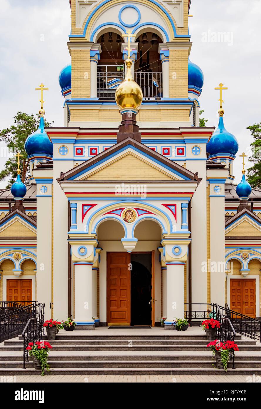 Chiesa ortodossa di nostra Signora di Kazan Dzintari, Jurmala, Lettonia, Europa Foto Stock