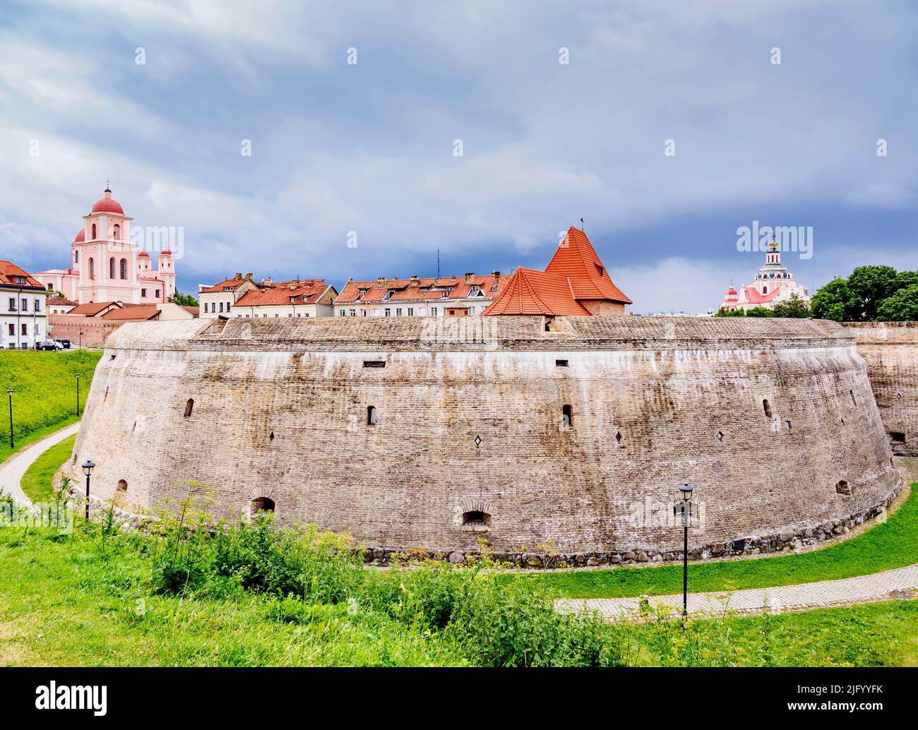 Bastione del Muro difensivo di Vilnius, Città Vecchia, Vilnius, Lituania, Europa Foto Stock