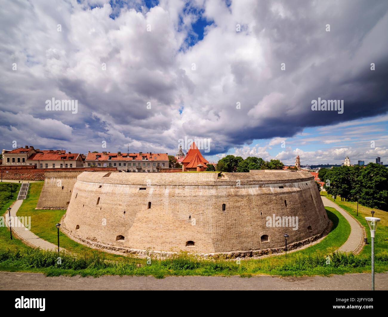 Bastione del Muro difensivo di Vilnius, Città Vecchia, Vilnius, Lituania, Europa Foto Stock