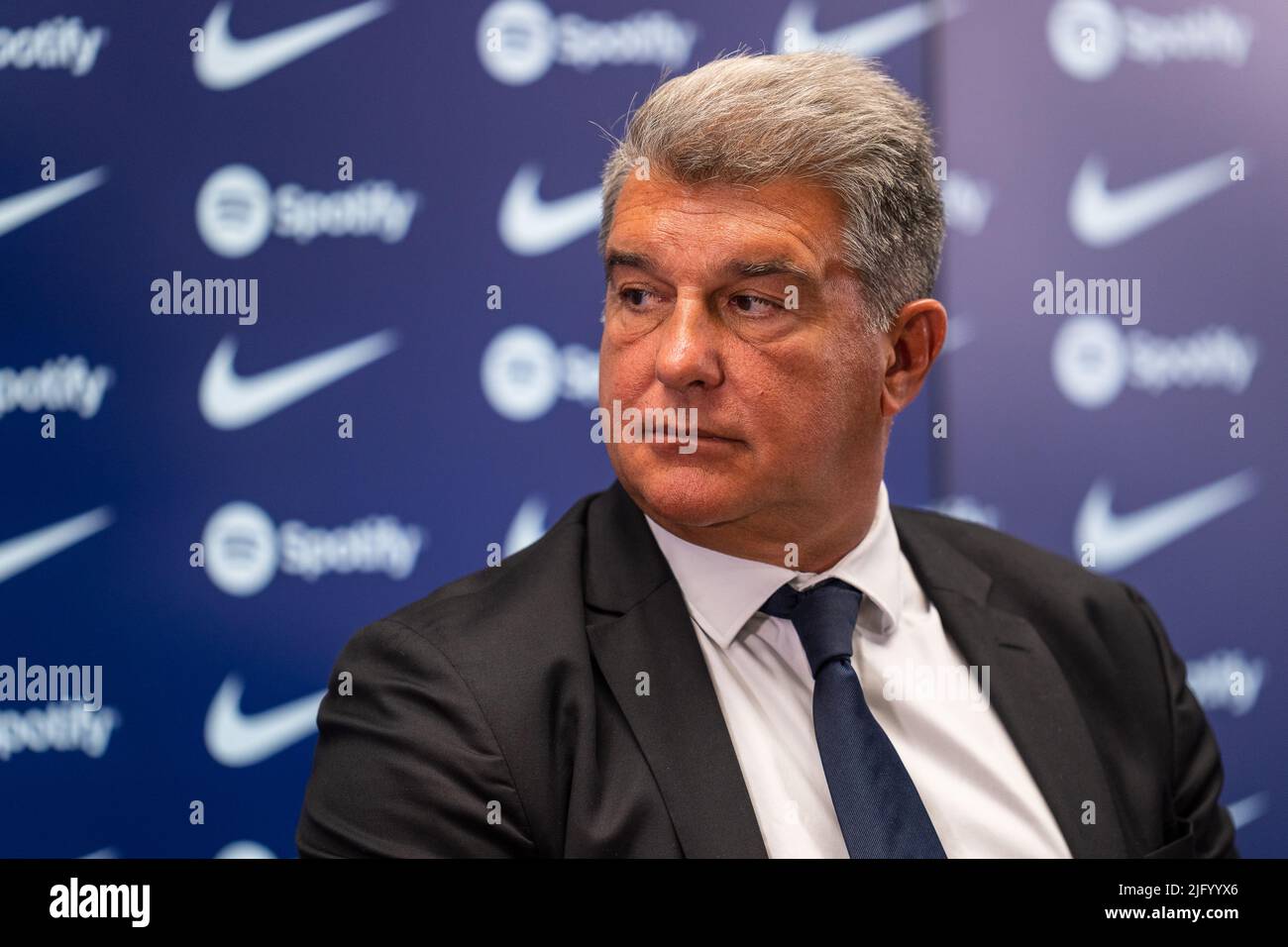 Sant Joan Despí, Spagna, 6, luglio 2022. Presentazione ufficiale del FC Barcelona di Franck Yannick Kessie. Credit: JG/Alamy Live News Foto Stock