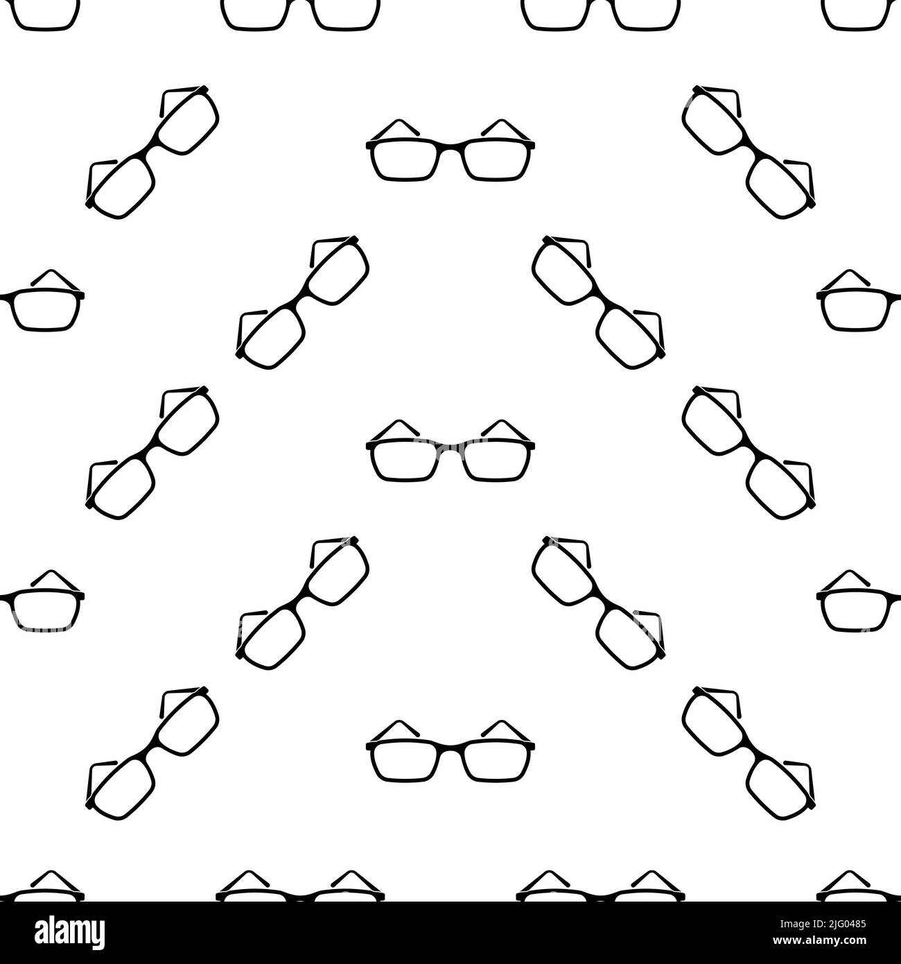 Occhiali icona senza giunture Pattern, Spectacles Eye Protection Vision Enhancer Vector Art Illustration Illustrazione Vettoriale
