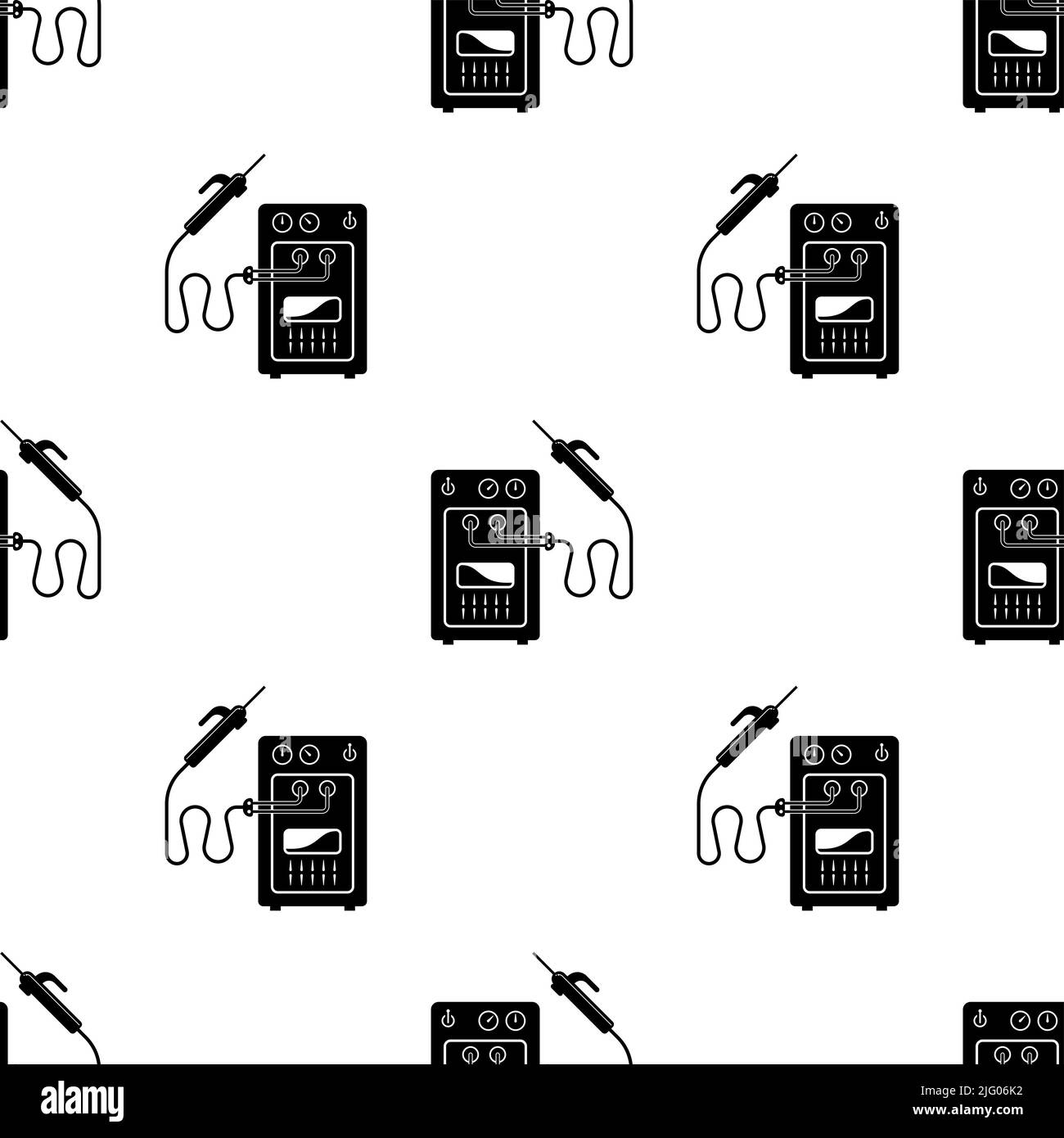 Icona della macchina di saldatura modello senza giunture, materiale di fabbricazione giunzione macchina Vector Art Illustrazione Illustrazione Vettoriale