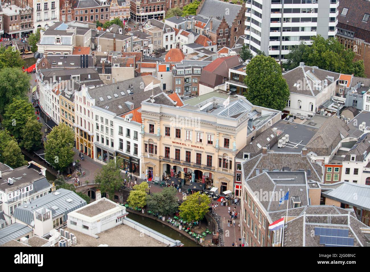 Viste di Utrecht prese dalla cima della Torre Dom. Foto Stock