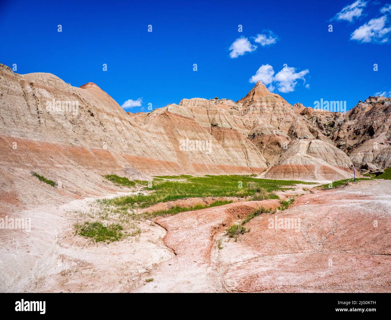 Saddle Pass Trailhead area nel Badlands National Park nel South Dakota USA Foto Stock