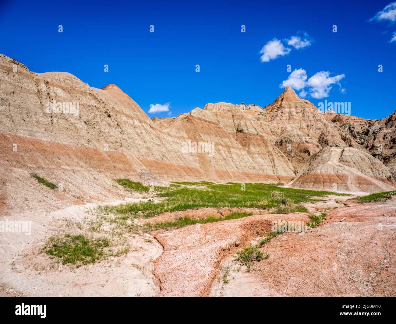 Saddle Pass Trailhead area nel Badlands National Park nel South Dakota USA Foto Stock